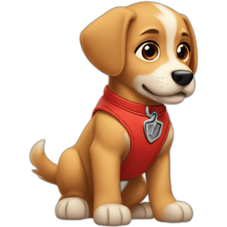 Lightning McQueen but as a puppy emoji