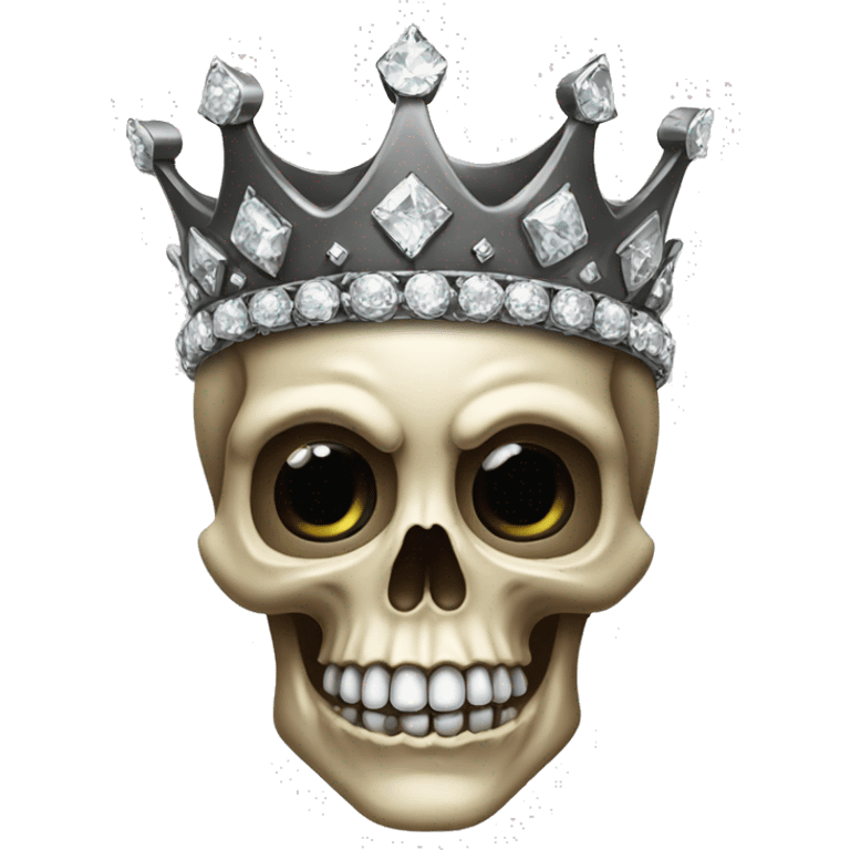 Skull with diamond crown emoji