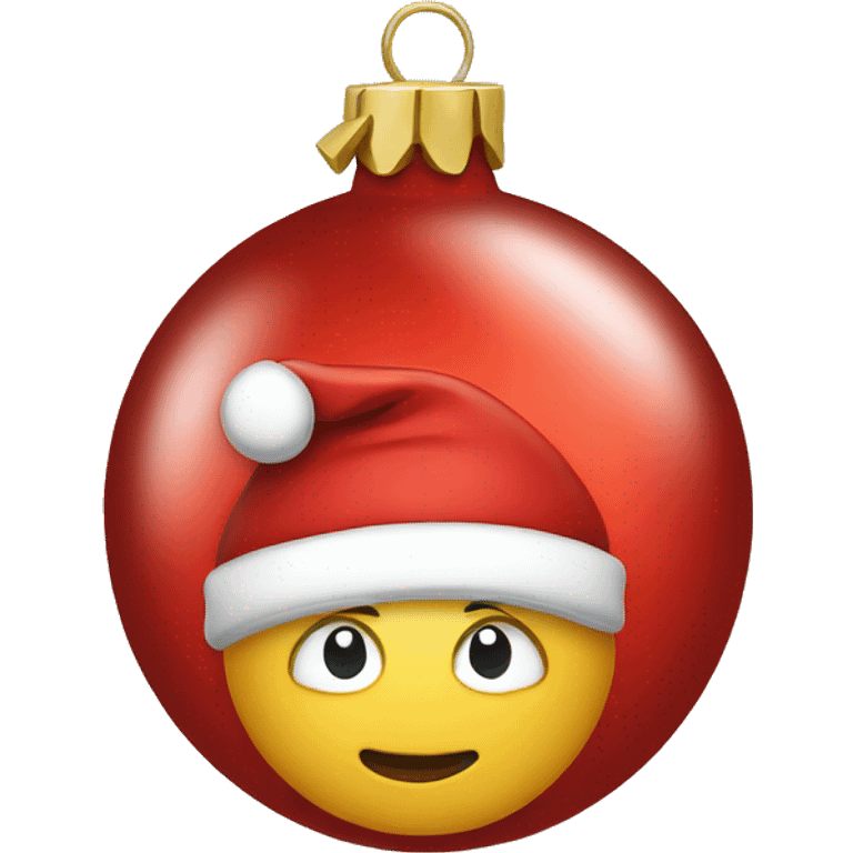 Red Christmas ornaments  emoji