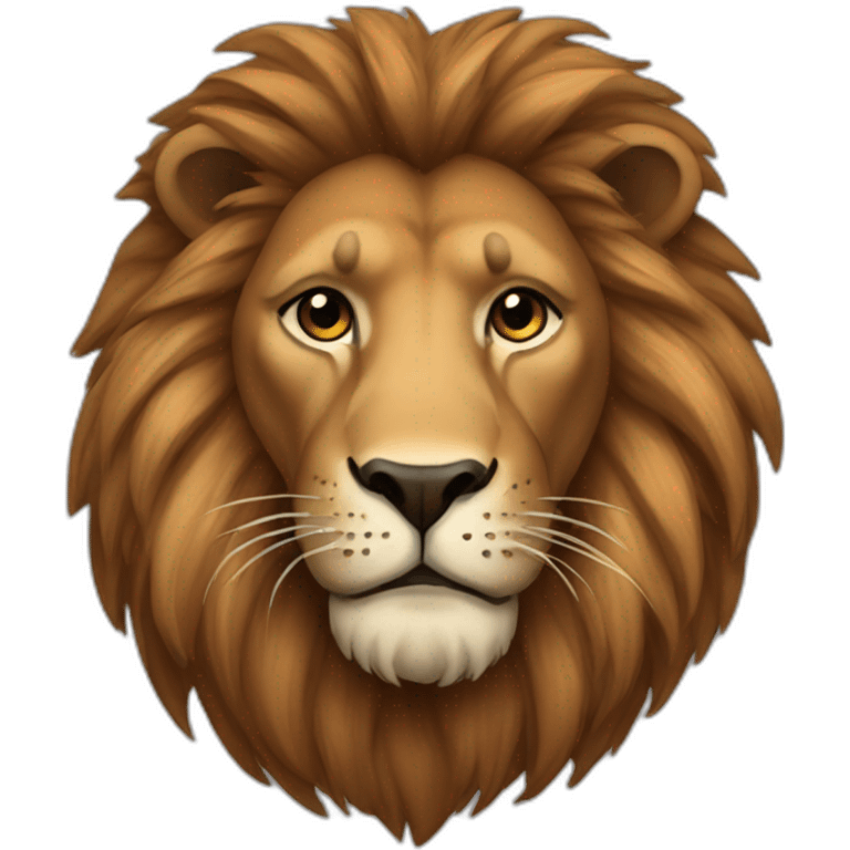 Brown lion emoji