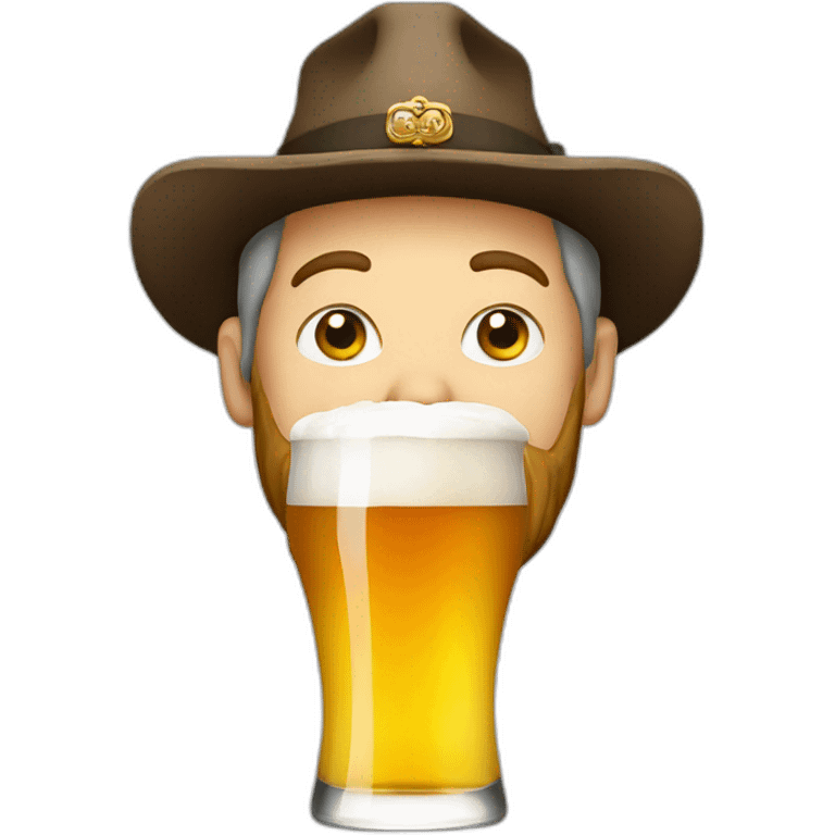 Bavarian with hat and beer emoji