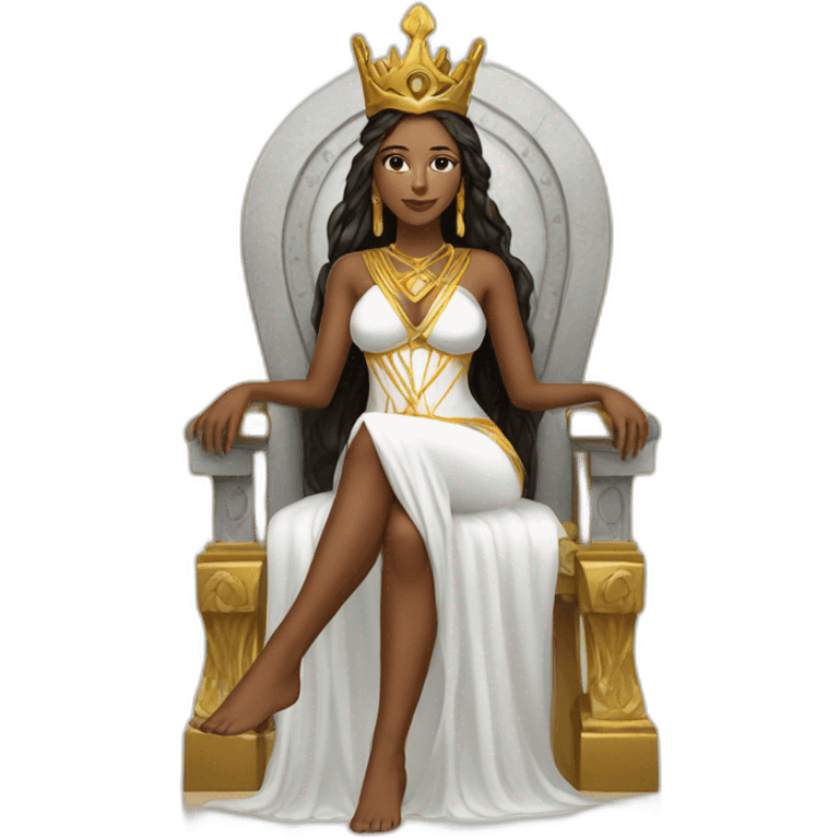 Goddess on throne emoji