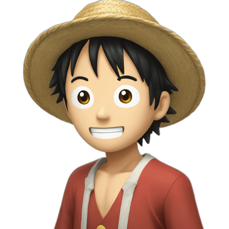 luffy from live action meeting luffy from anime emoji