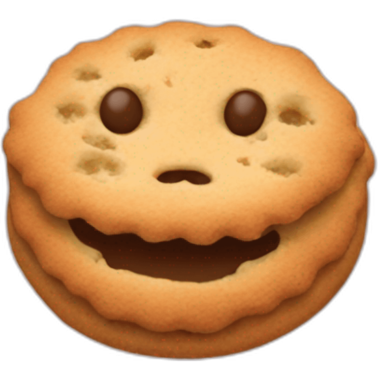 Un chamalote qui fait un câlin à un biscuit emoji