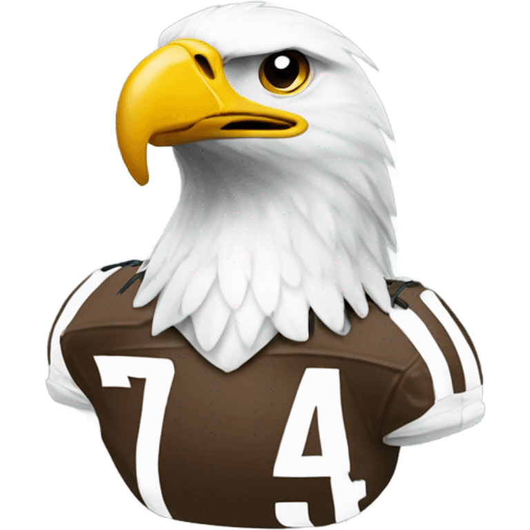 Eagle wearing a football helmet emoji