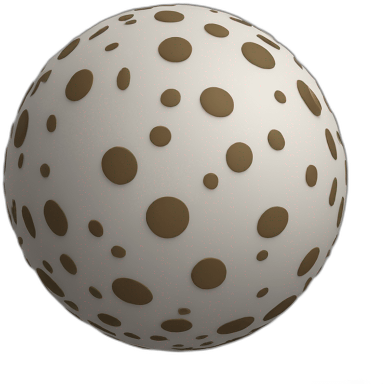 3d sphere with donkey skin pattern texture emoji