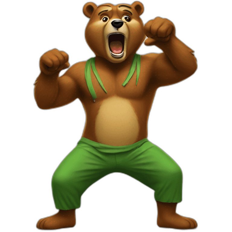 yogi bear raging emoji