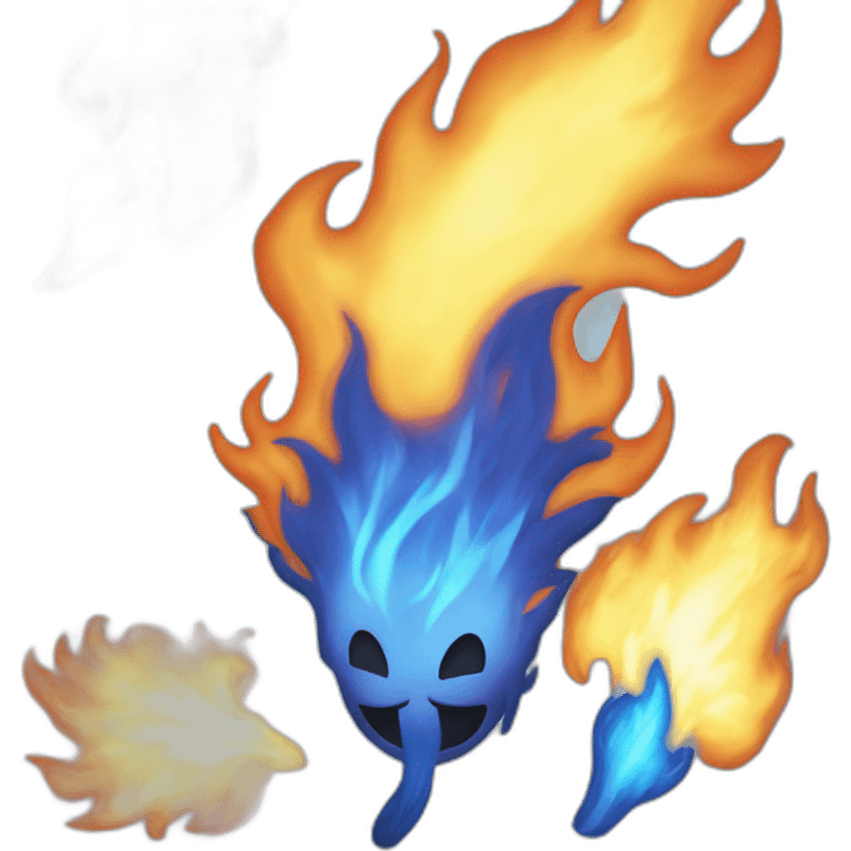 Blue fire emoji