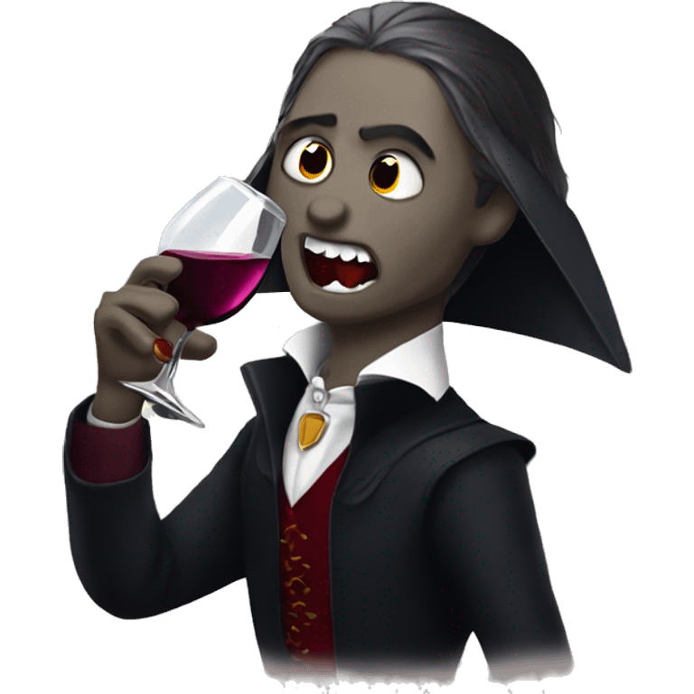 vampire drinking wine emoji