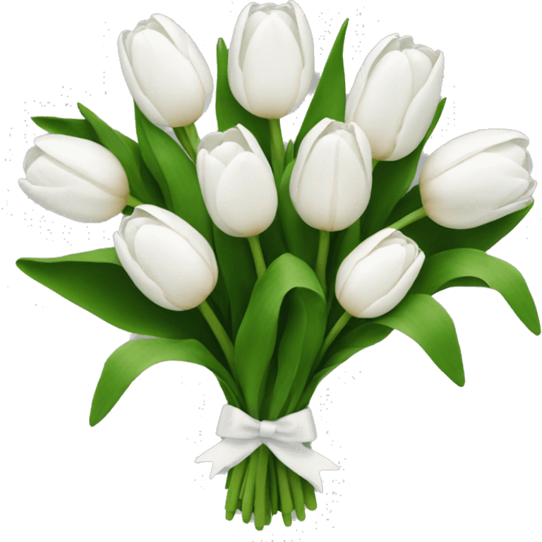 White bouquet of tulips emoji