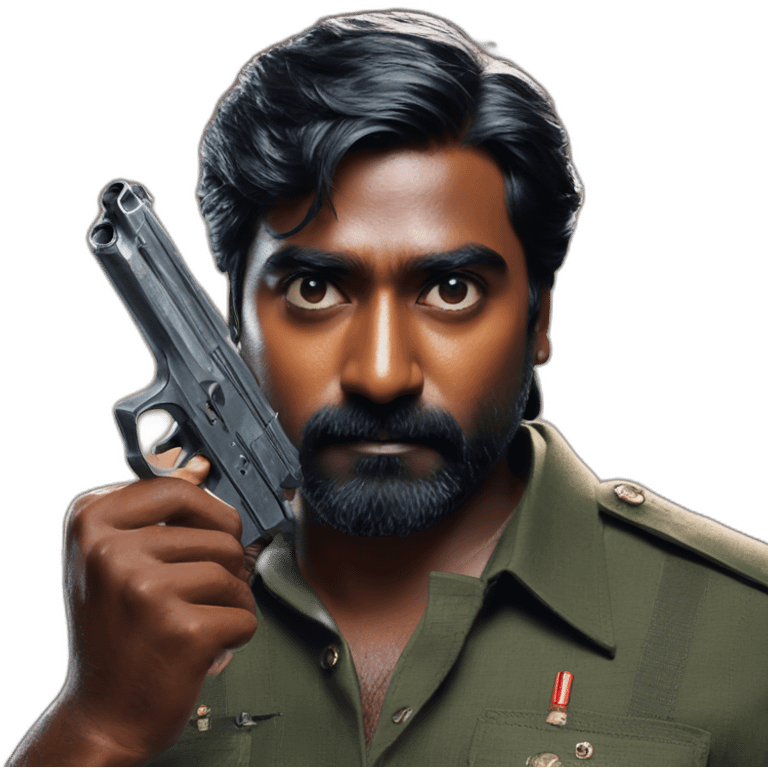 vijay sethupathi with gun emoji