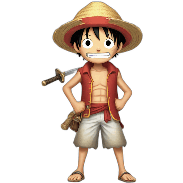 Luffy with a ballon sword emoji