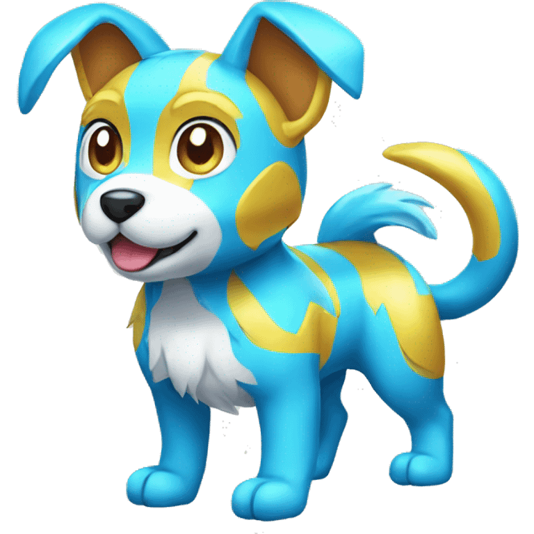 Colorful Shiny Electric Dog Pokémon emoji