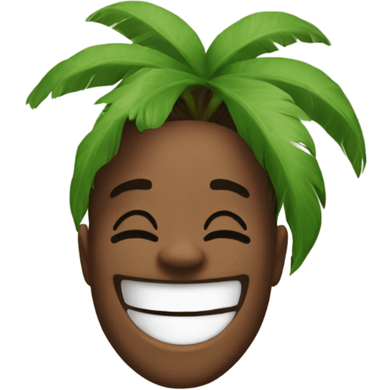 Laughing with palm in hand  emoji