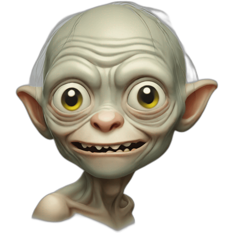 Gollum qui fait un bisou emoji