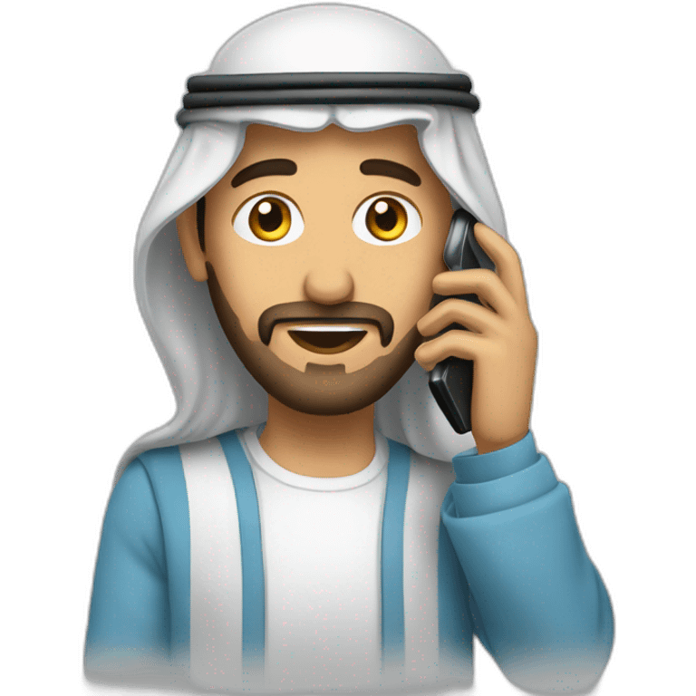 Un arabe qui vole un téléphone emoji