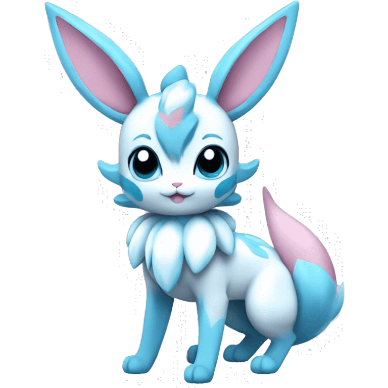 Kawaii Sylveon-Glaceon Full Body emoji