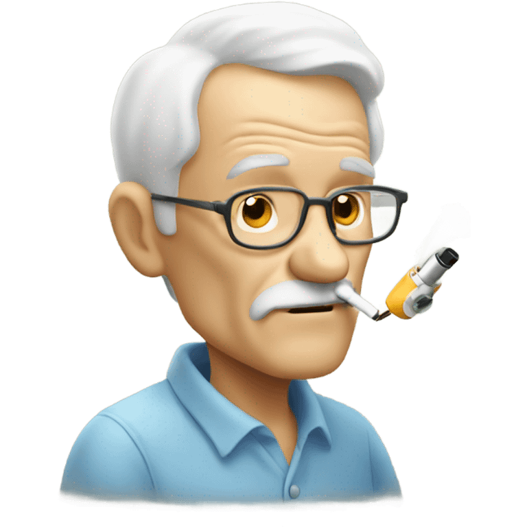 old white man vaping emoji