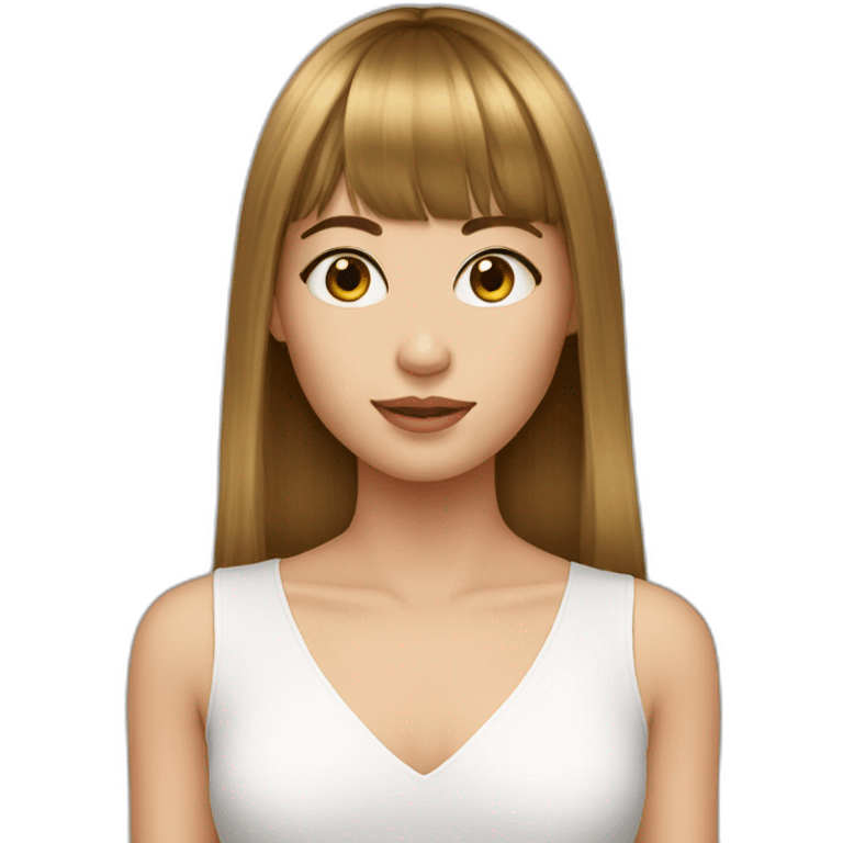 Long bangs pretty girl emoji