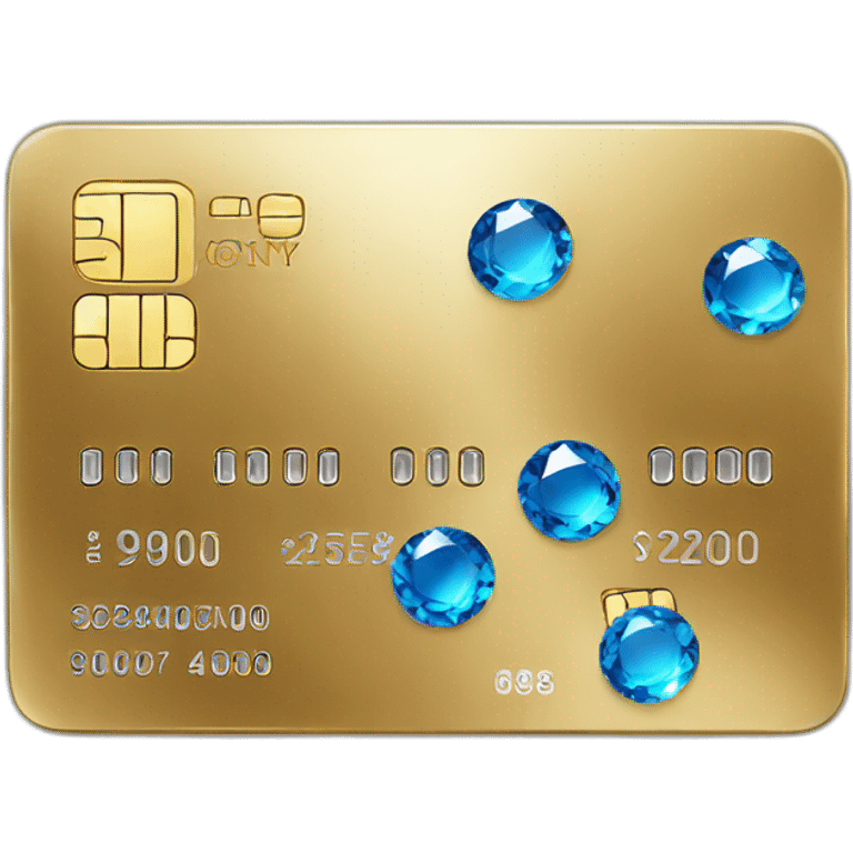 gold credit card with gems emoji