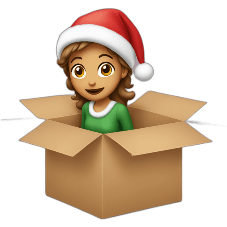 christmas girl in the box emoji