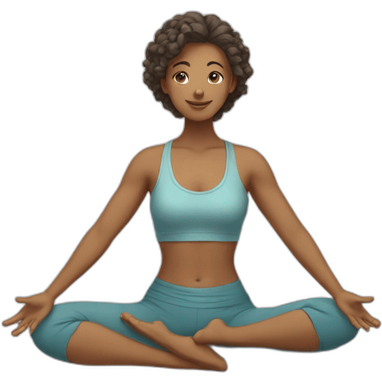 yoga yapan kedı emoji