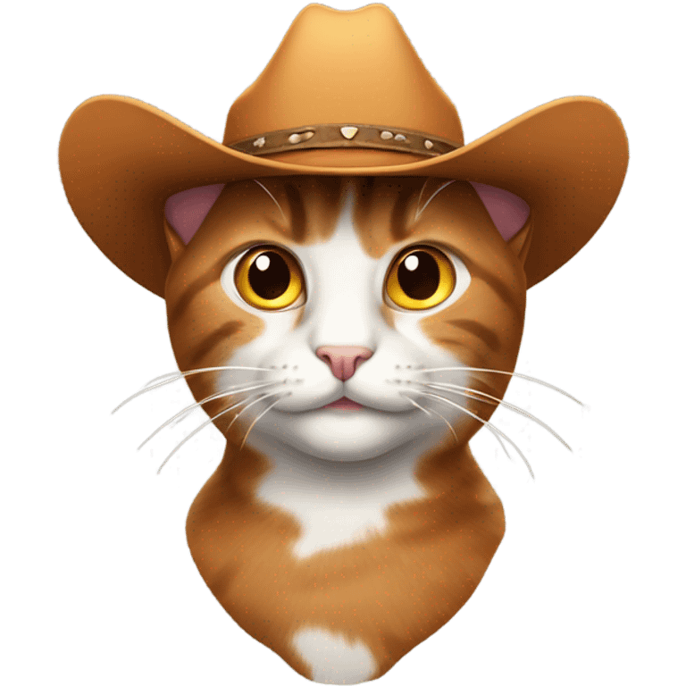 orane cat with cowboy hat emoji