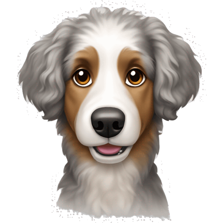 poodle Australian Shepard dog mix  emoji