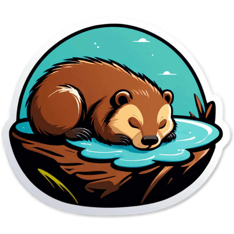 Sleeping beaver emoji