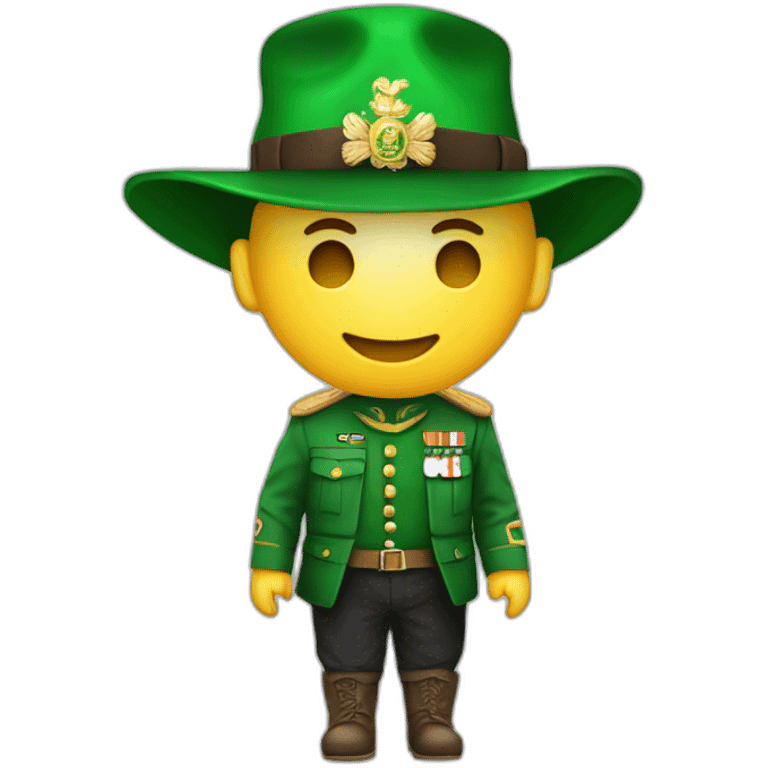 un Emojis avec un pouce en l'air avec un chapeau avec les drapeau de l'irlande emoji