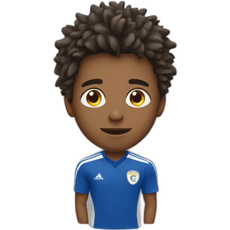 Footballer boy with messy hair emoji