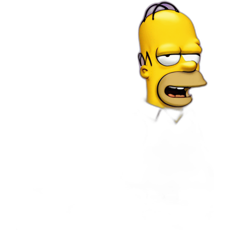 Homer Simpson with donuts emoji