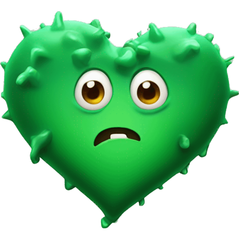 Green monster heart emoji