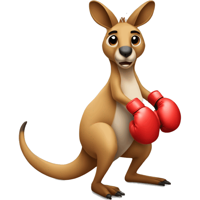 kangaroo with boxing gloves emoji