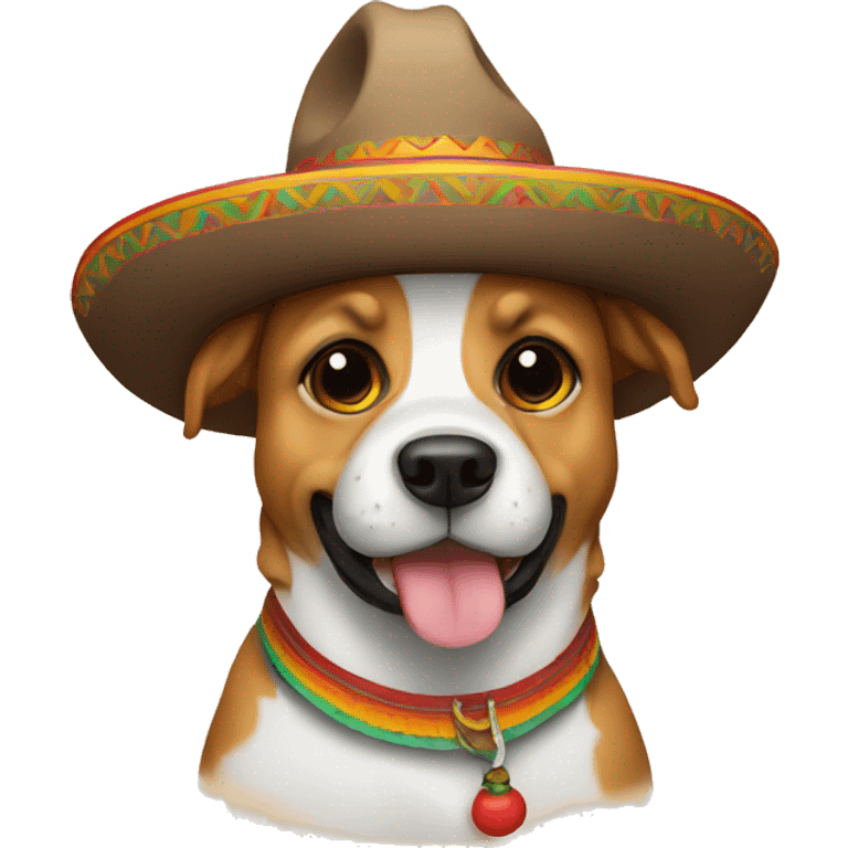 Dog mexican With hat  emoji