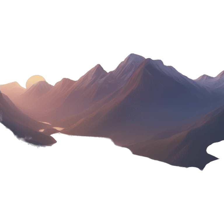 Mountains at sunrise emoji