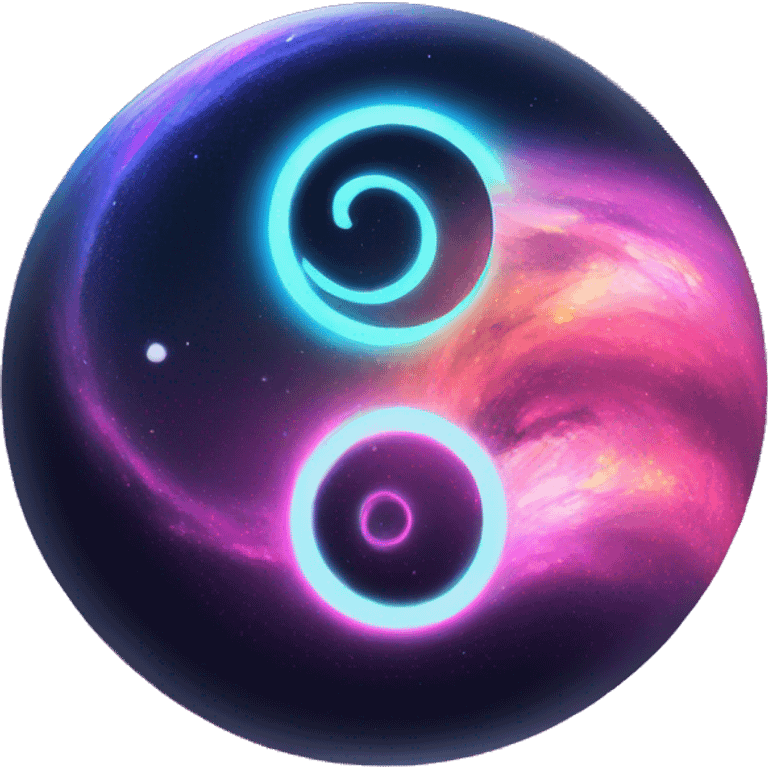 neon galaxy yinyang emoji