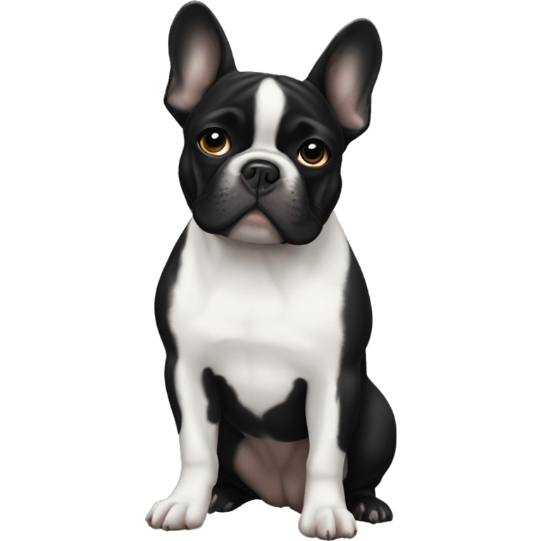 black french bulldog emoji