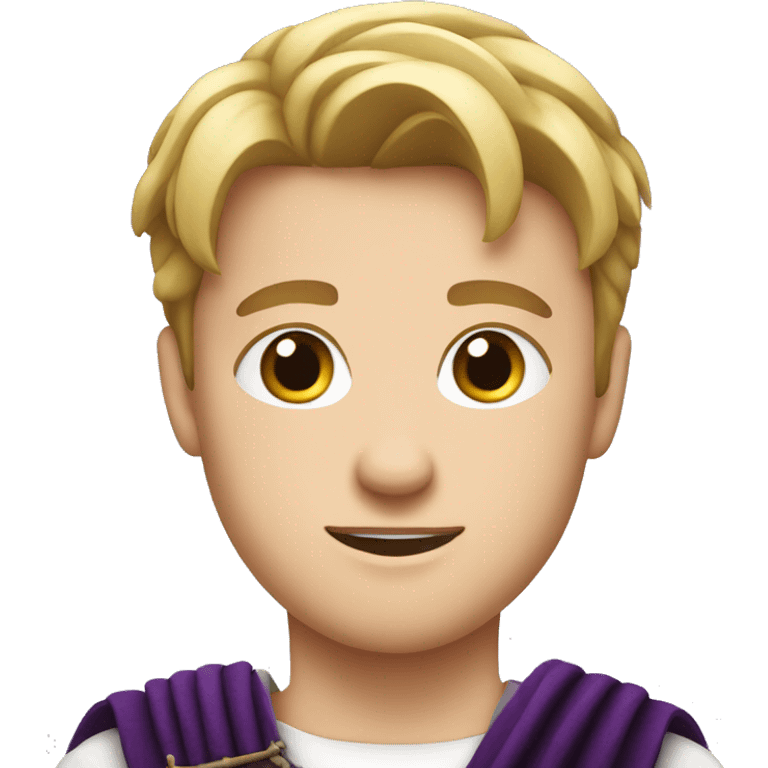 Young white Guy in a purple kilt emoji