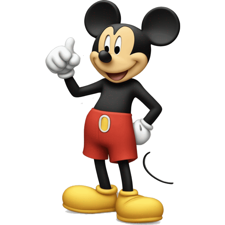 mickey mouse with thumbs up emoji