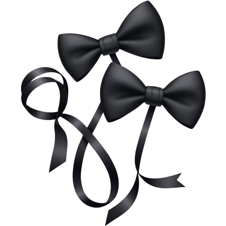 black bows emoji