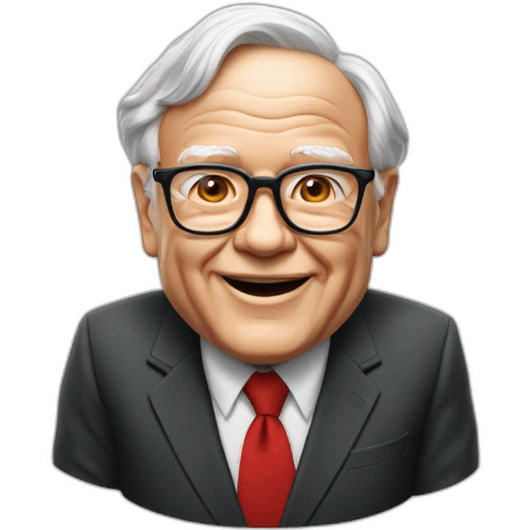 Warren buffet with a coca cola emoji