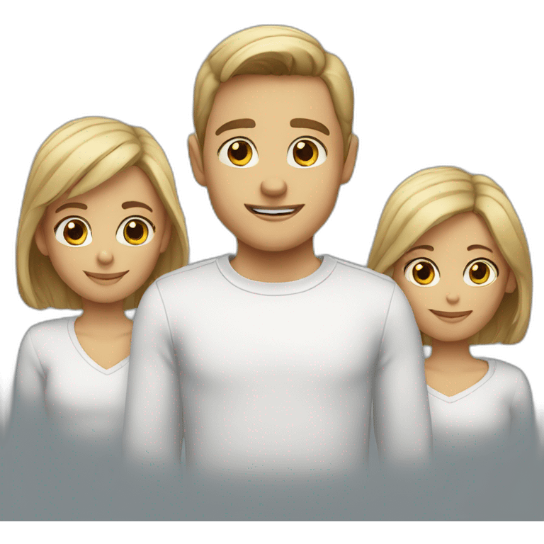 two brothers and a sister white emoji