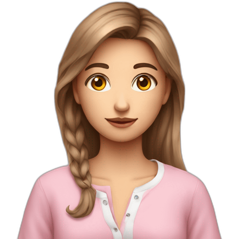 Un adolescent avec un regard amical et une chemise rose emoji