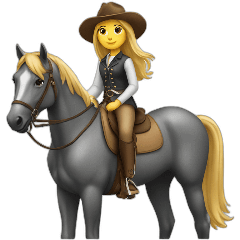 Girl horse rider siting on horse emoji