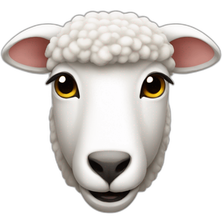 sheep head white emoji