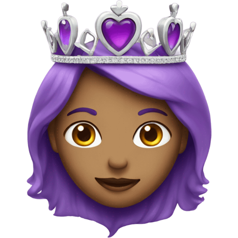 Purple Heart with tiara  emoji