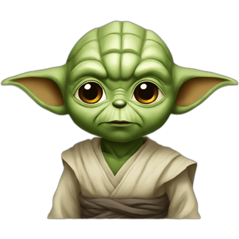 Master Yoda with saiyan haircut emoji