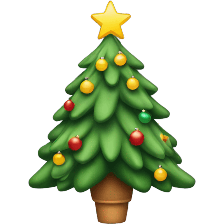 Christmas tree with a star on top emoji