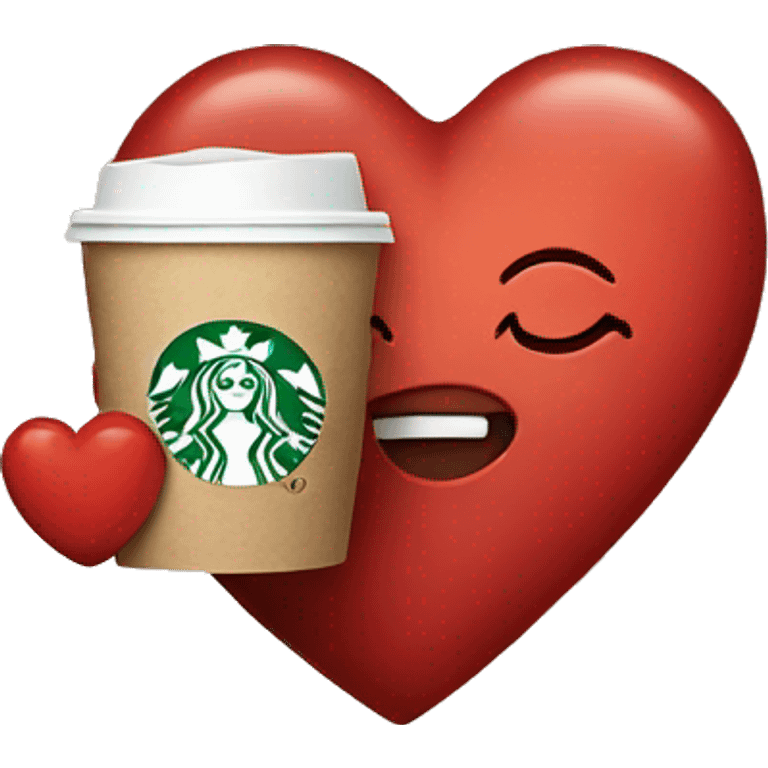 Heart holding Starbucks  emoji